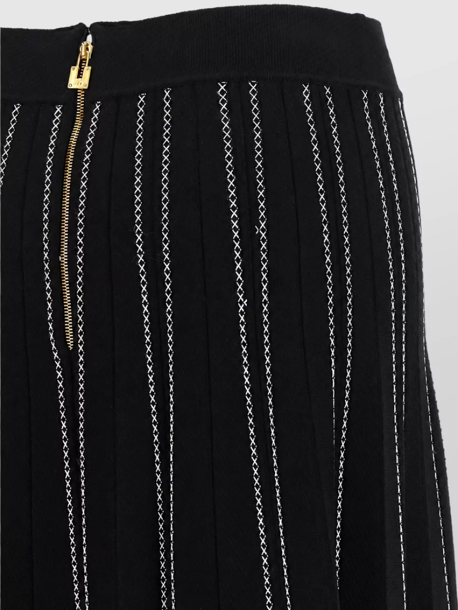 Elisabetta Franchi Pleated Midi Skirt