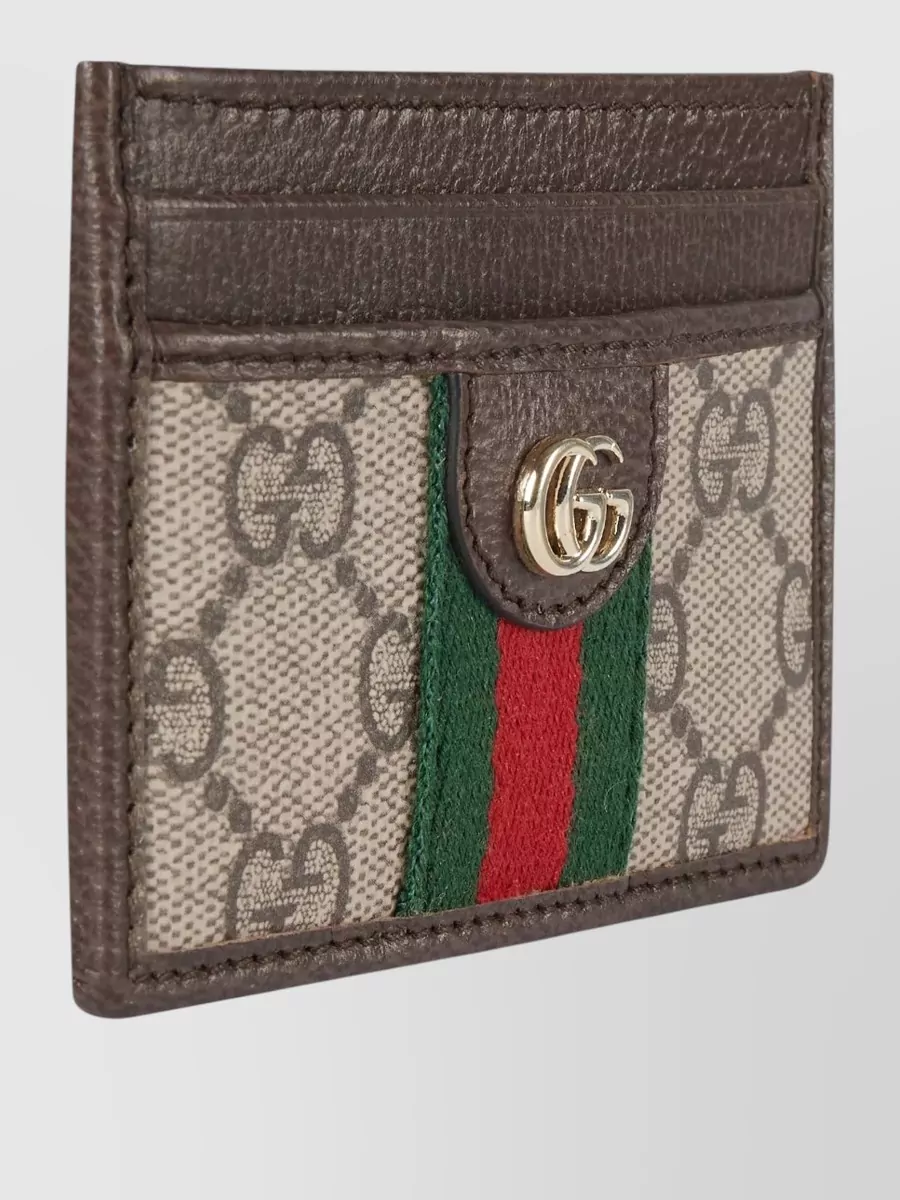 Gucci Case Gg Compact Design Textured Finish