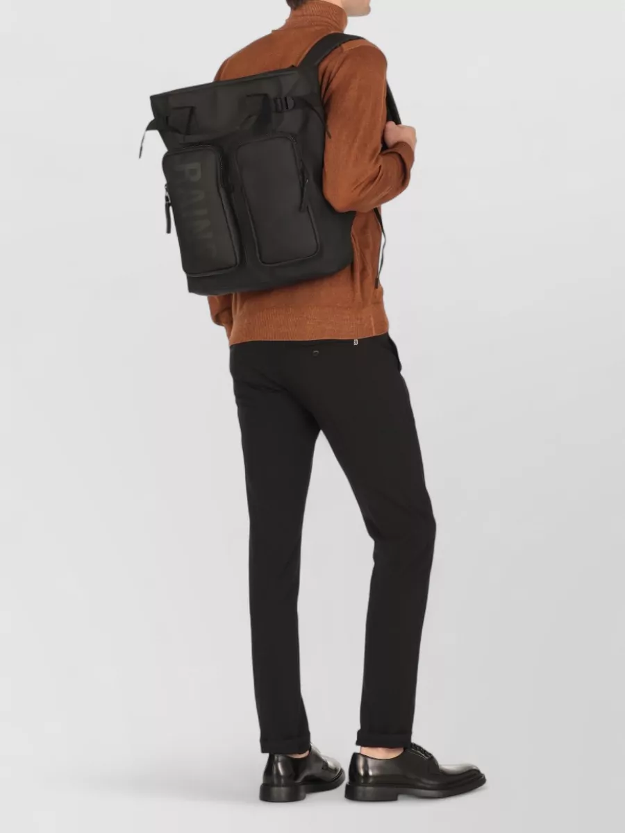 Rains Unisex Backpack Logo Detail Rear Pocket