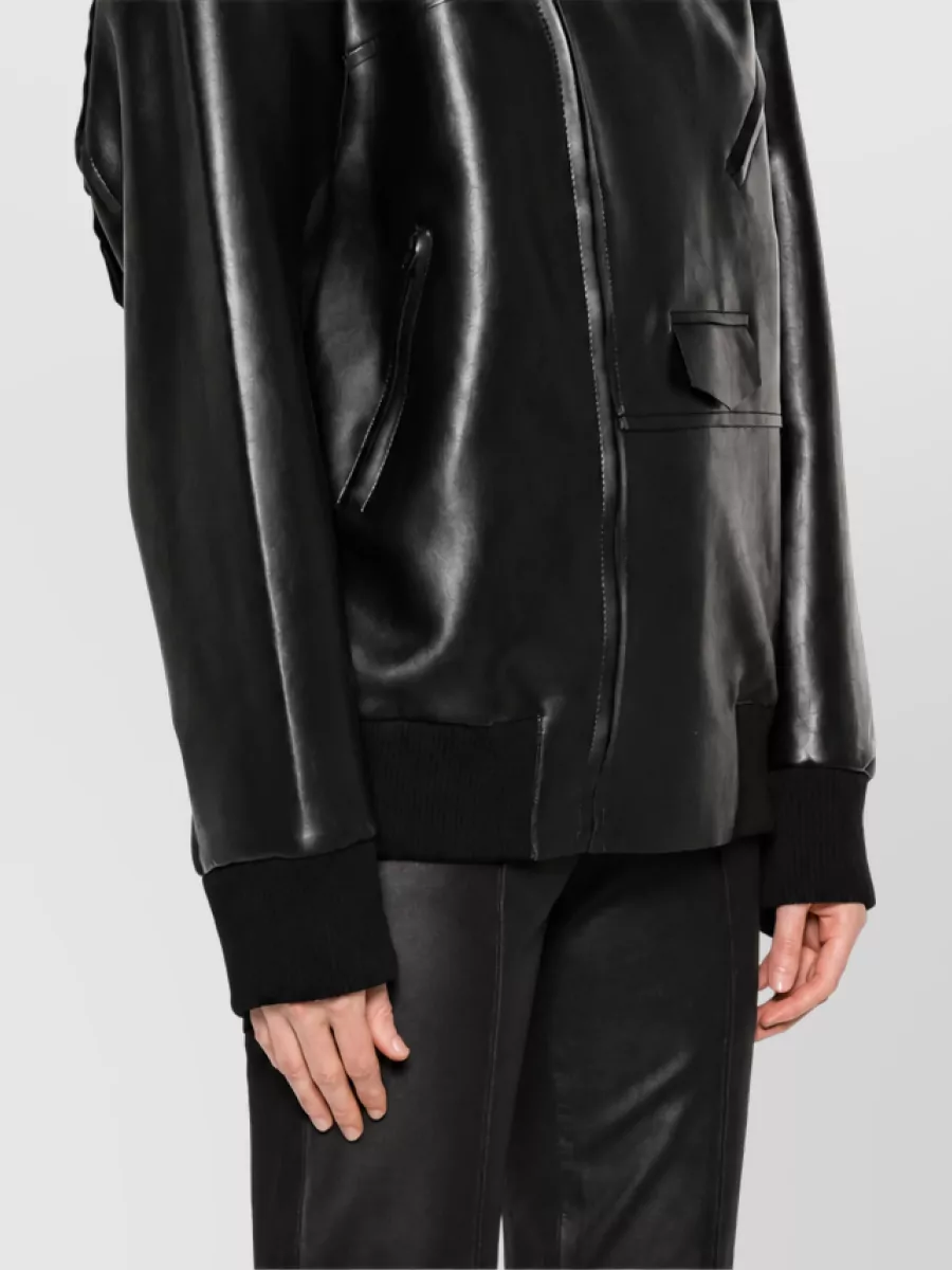 Norma Kamali Leather Coat