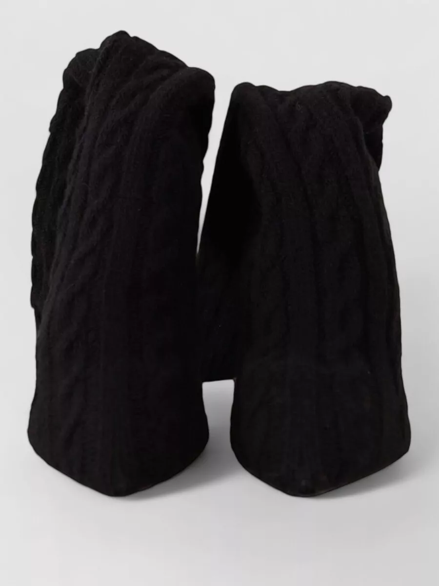 Dolce&Gabbana Cable-Knit Knee-High Sock Boots