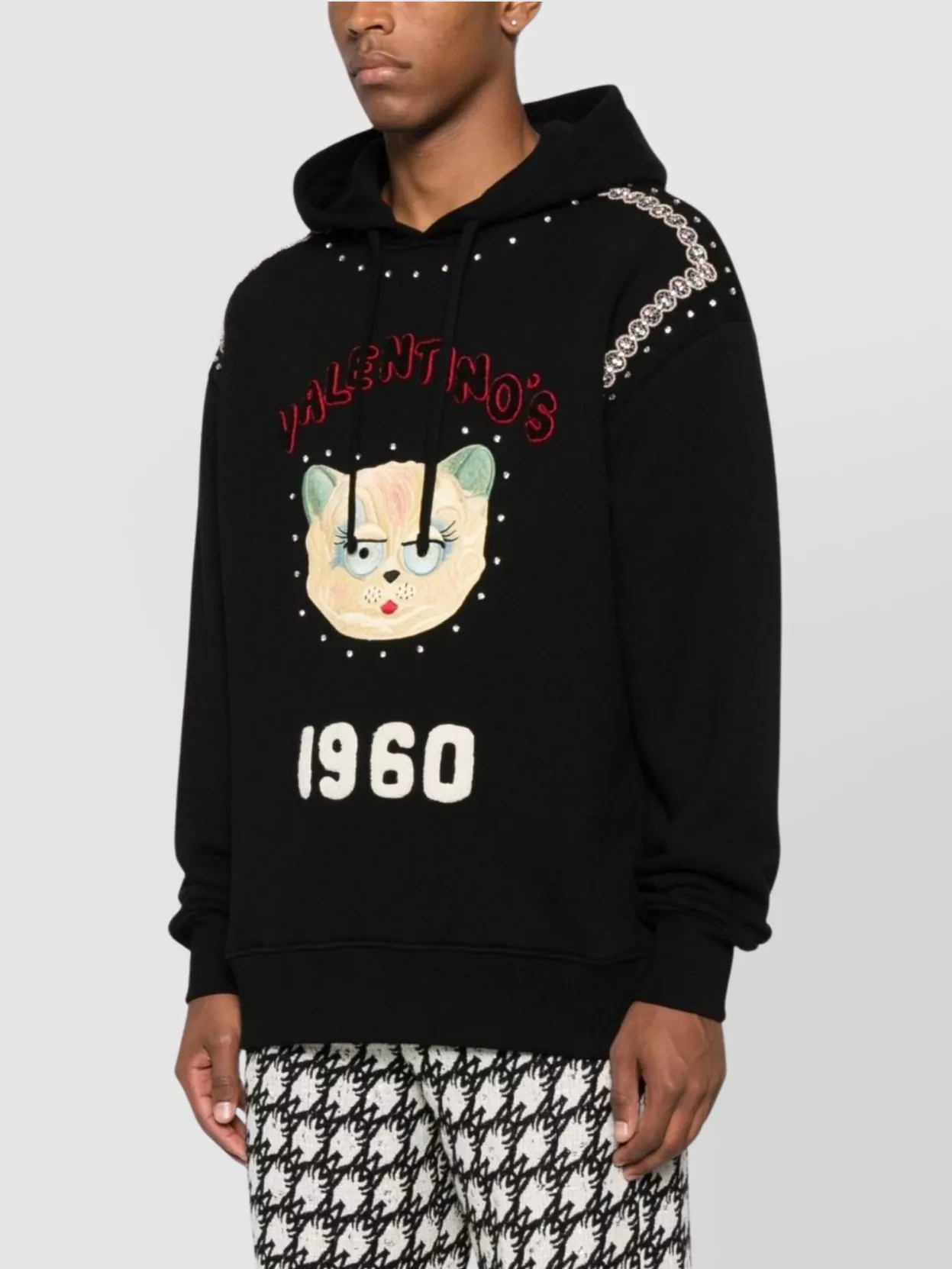 Valentino Garavani Embroidered Graphic Hooded Sweater