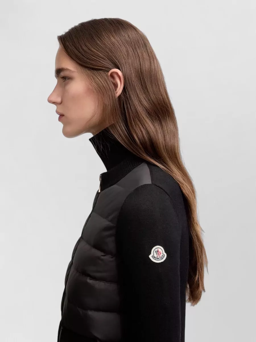 Moncler Down Padded Zip-Up Cardigan