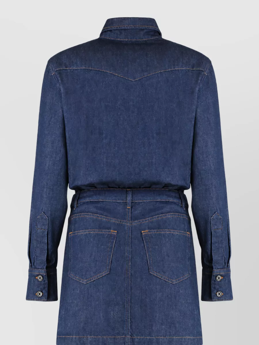 A.p.c. Denim Mini Shirt Dress