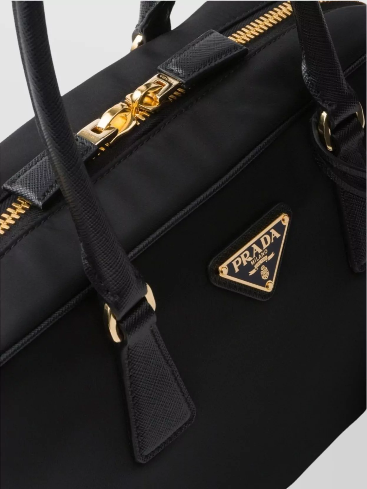 Prada 1978 Medium Re-nylon Clutch Bags In Black