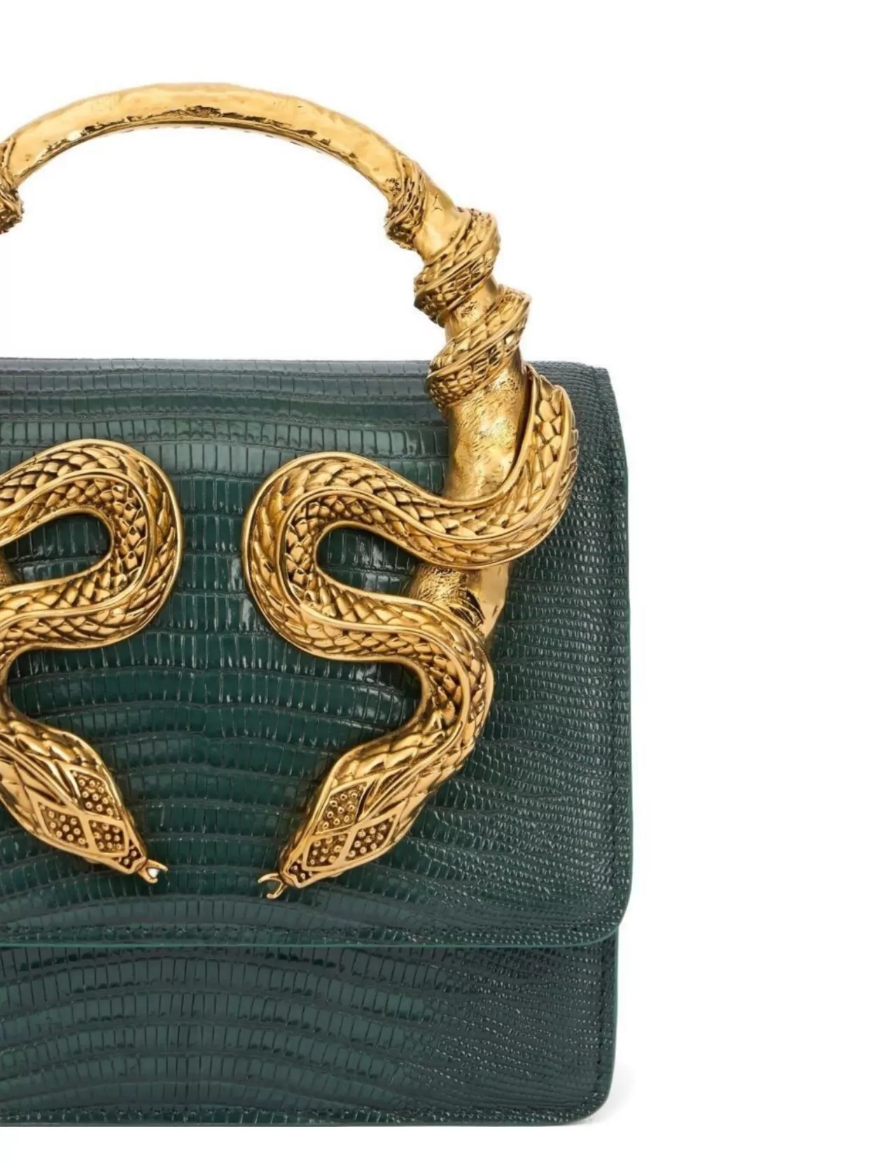 Roberto Cavalli Chain Strap Shoulder Bag With Snake Handle