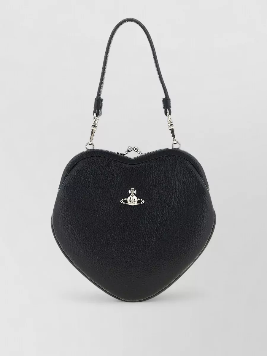 Vivienne Westwood Textured pebbled shoulder bag with adjustable