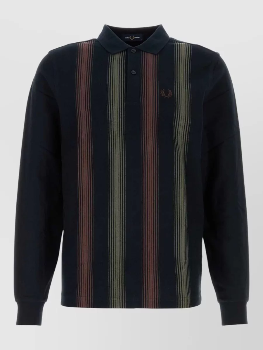 Fred Perry embroidered piqué polo shirt