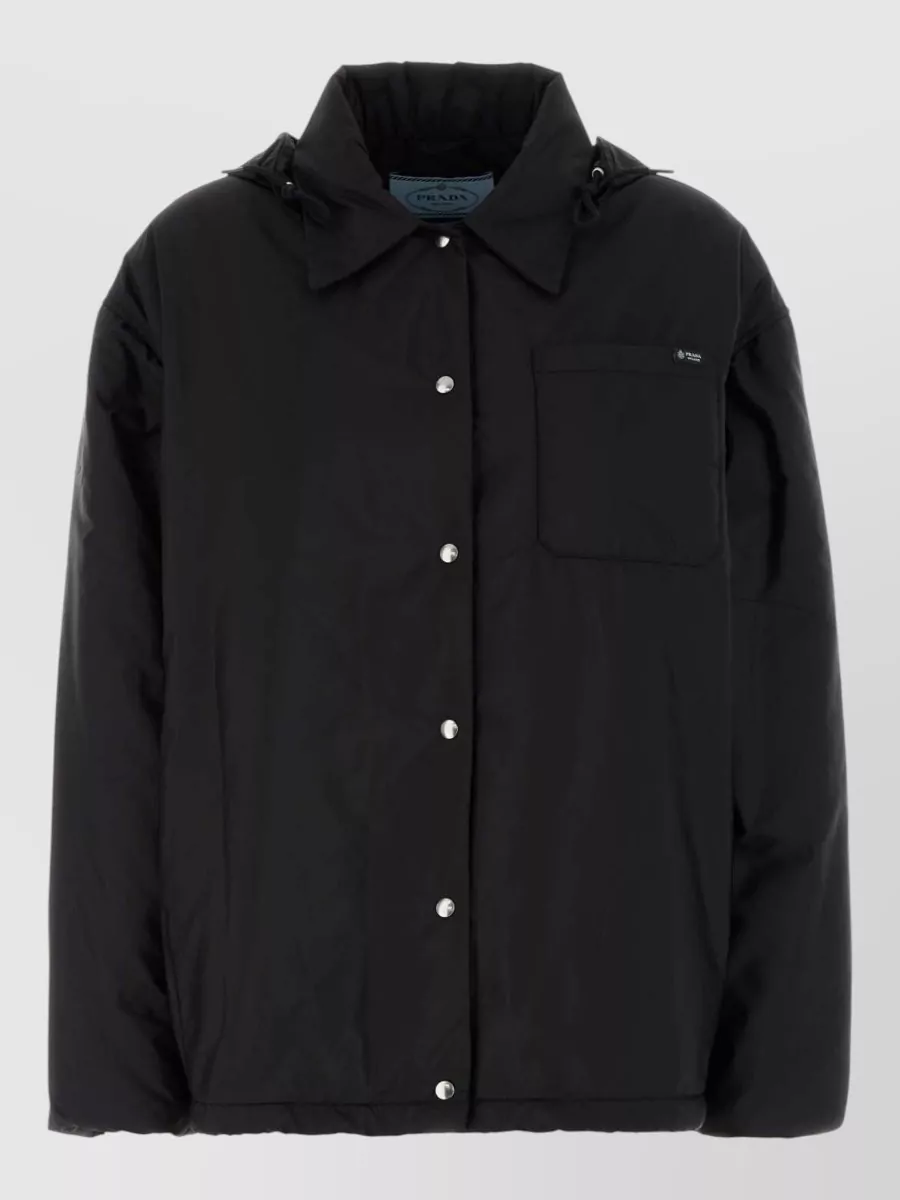 Prada recycled polyamide quilted parka coat