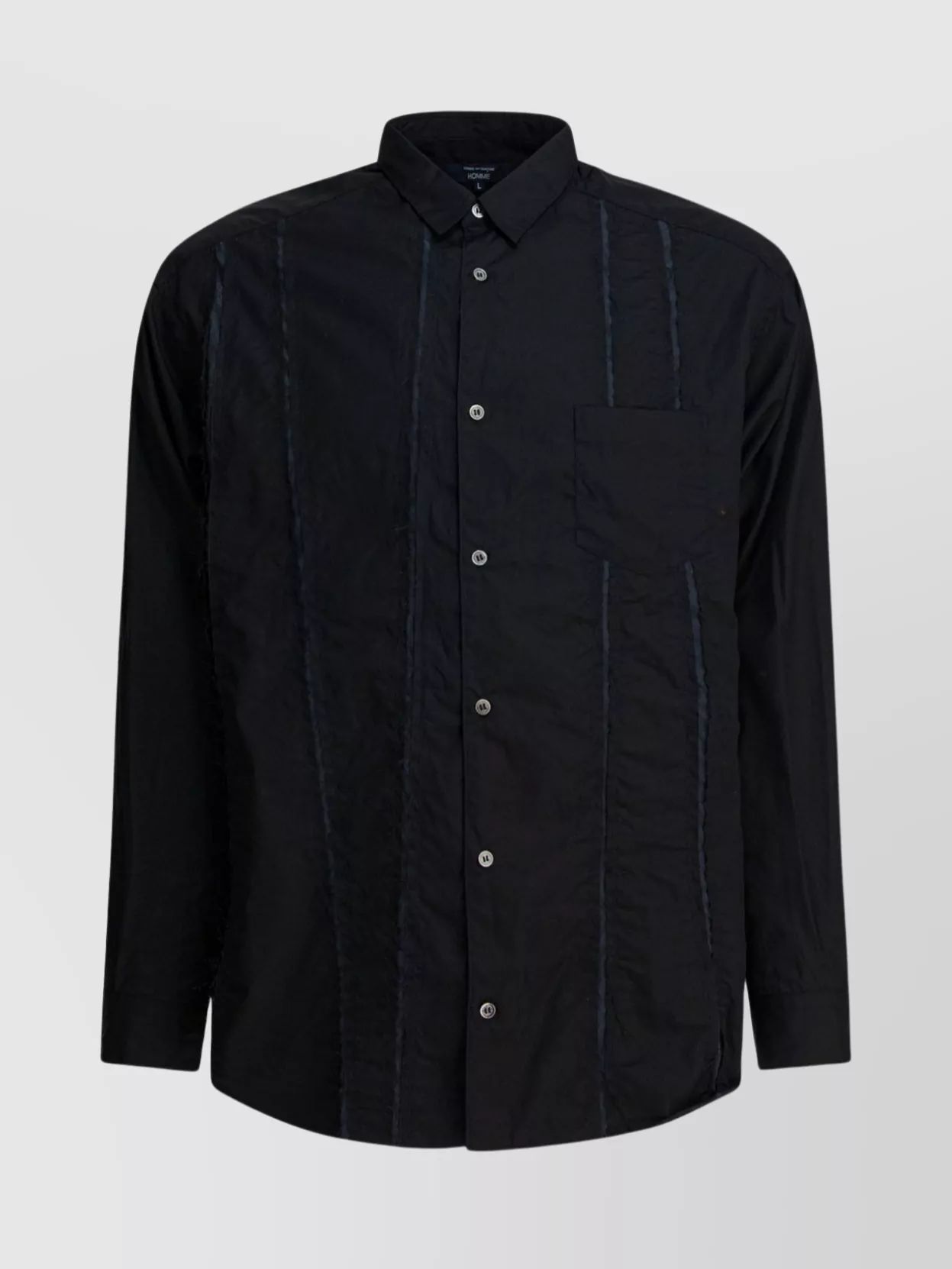 Comme Des Garçons Homme Deux Button-down Long Sleeve Shirt Featuring Pocket In Black
