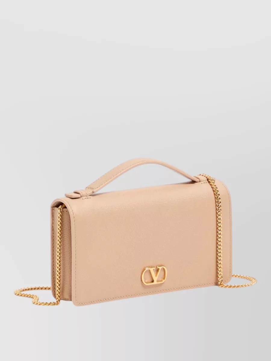 Valentino Garavani Vlogo Signature Mini Leather Clutch Bag