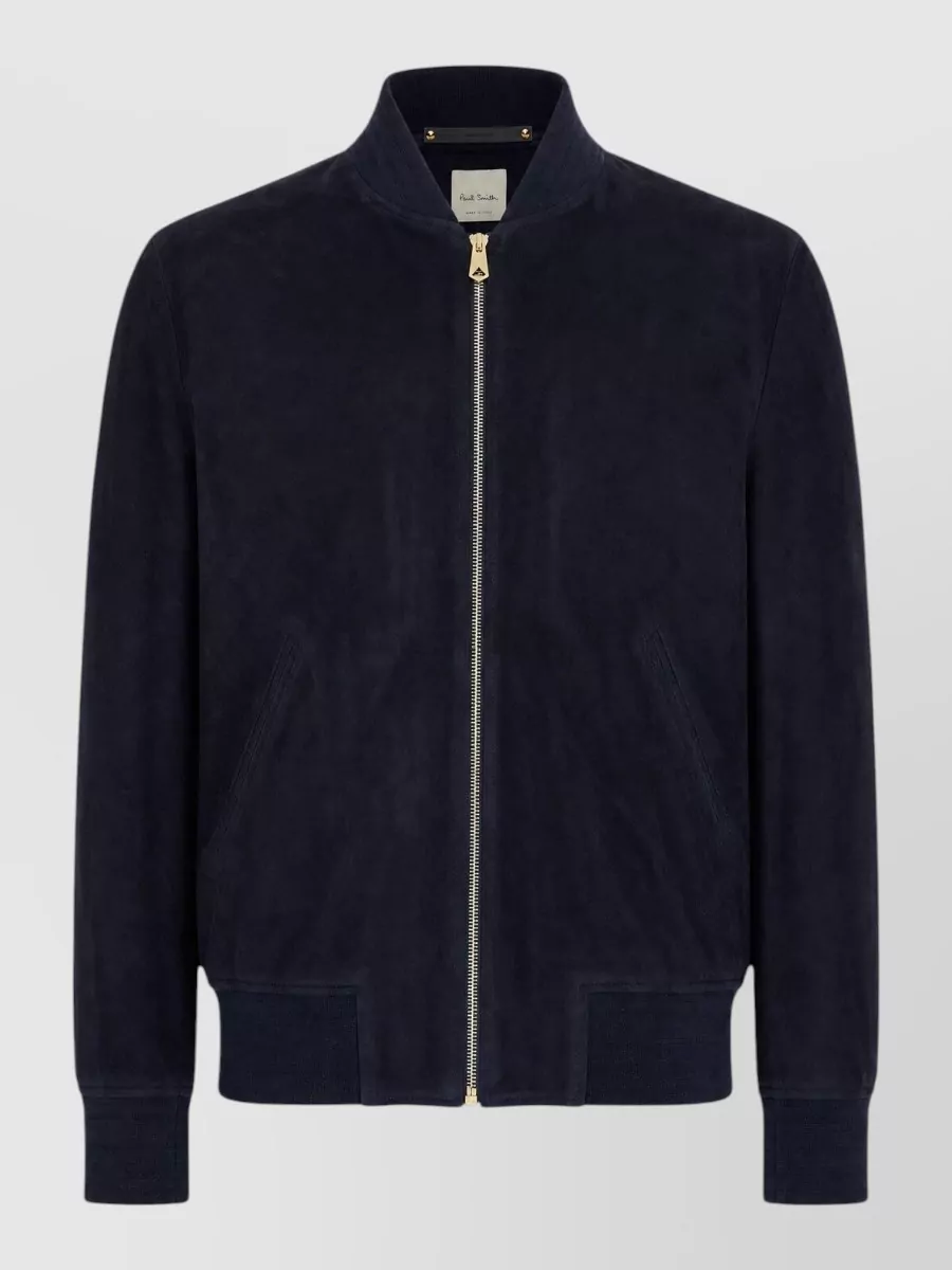 Paul Smith suede leather single breasted coat