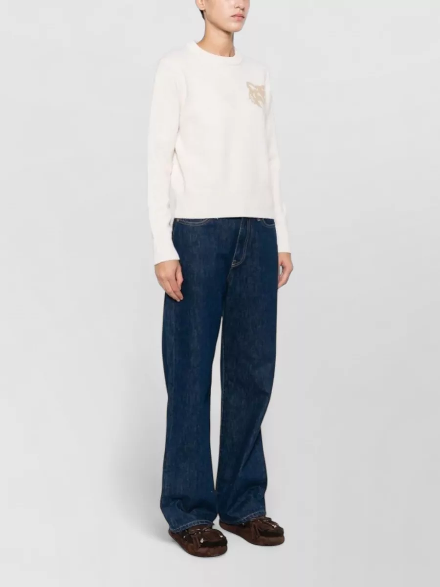 Maison Kitsuné Merino Wool Regular-Fit Crewneck Sweater