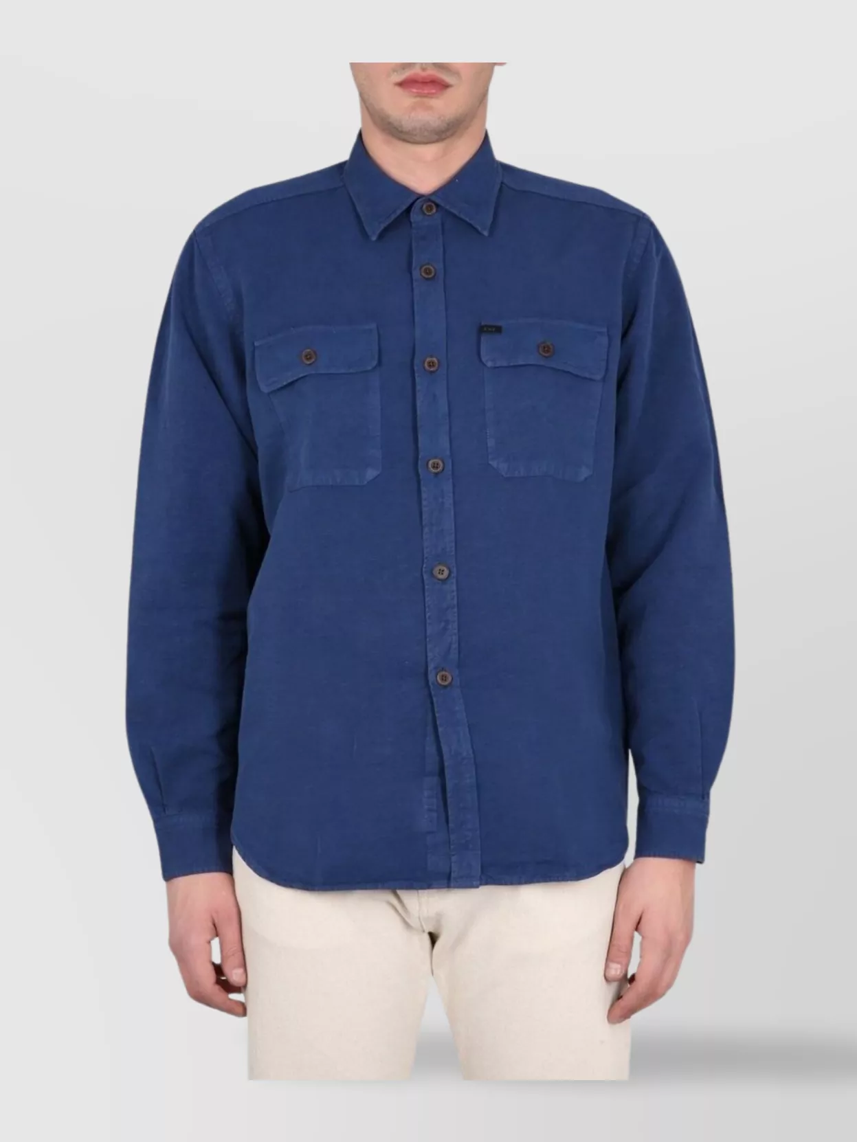 FAY SHIRT WITH BUTTON-DOWN COLLAR AND CHEST POCKETS