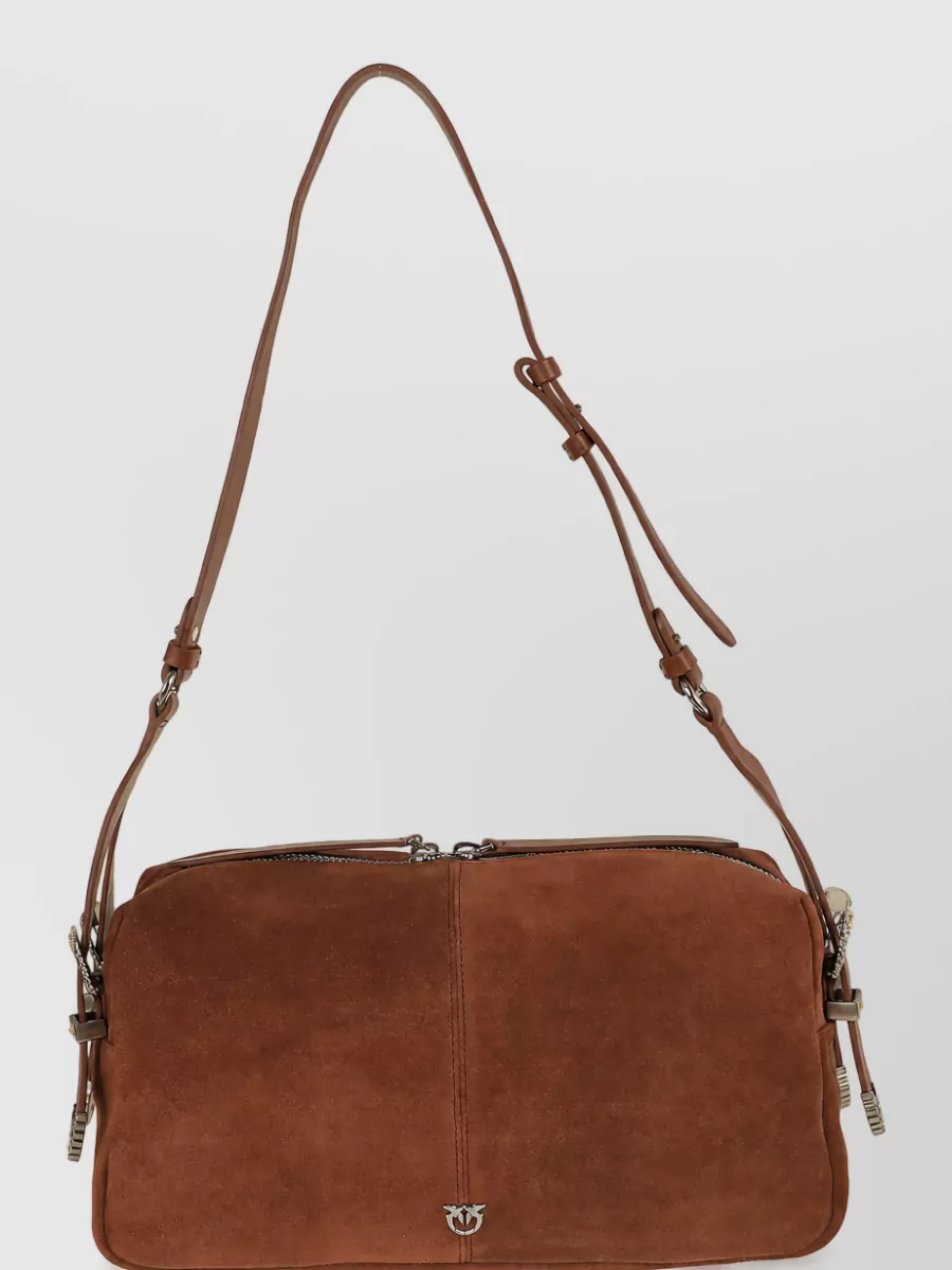Pinko Love Bag Classic Suede Clutch Bag