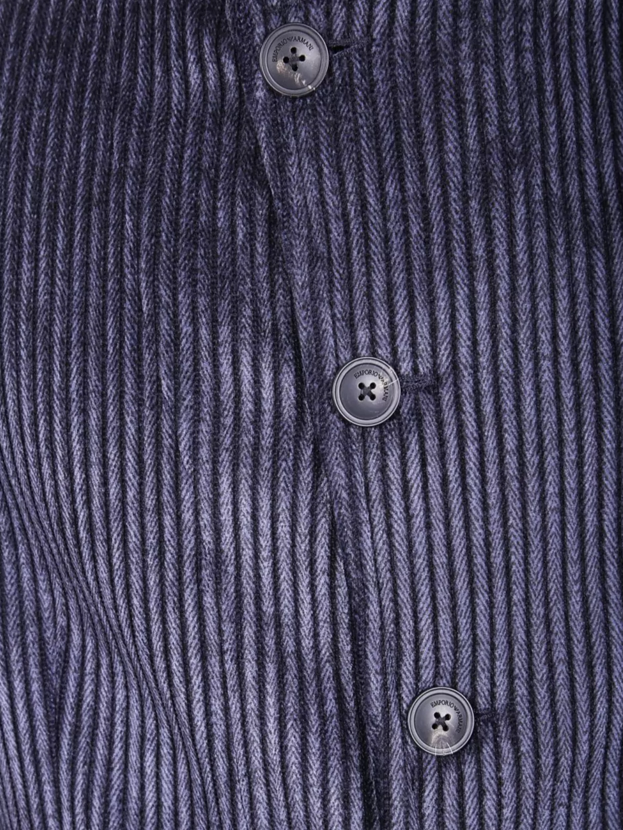 Emporio Armani Vertical Striped Velvet Long Sleeve Jacket