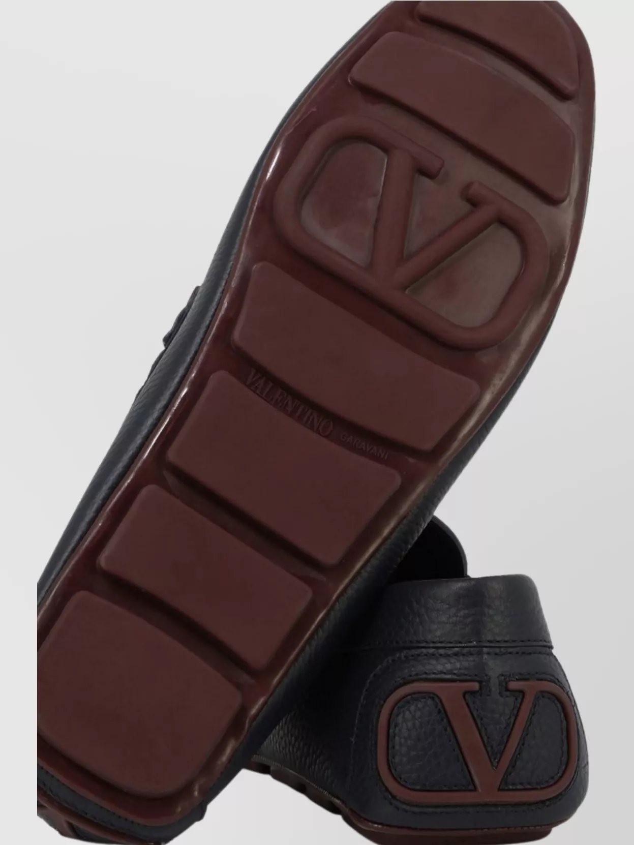 Valentino Garavani Leather Loafers With Bow Detailing And Rubber Sole