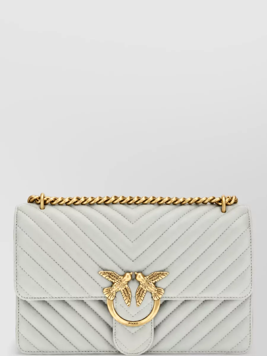 Pinko love bag one leather clutch bag