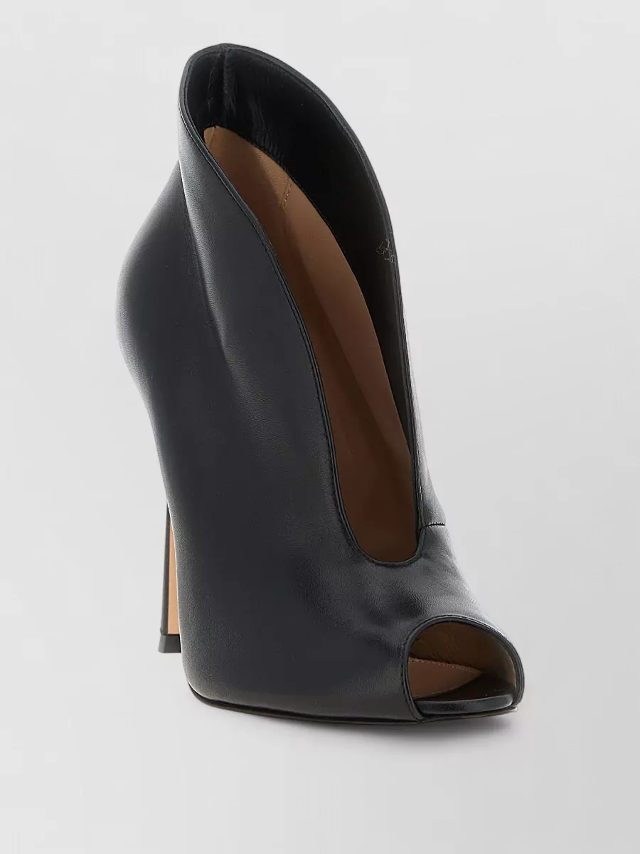 Gianvito Rossi lamb leather open-toe stiletto ankle boots