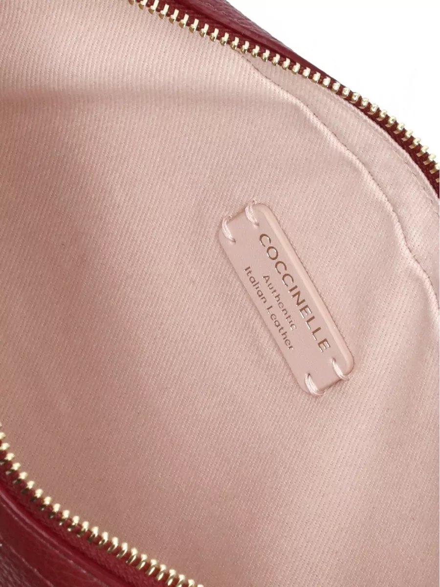 Coccinelle Leather Shoulder Bag Removable Double Strap