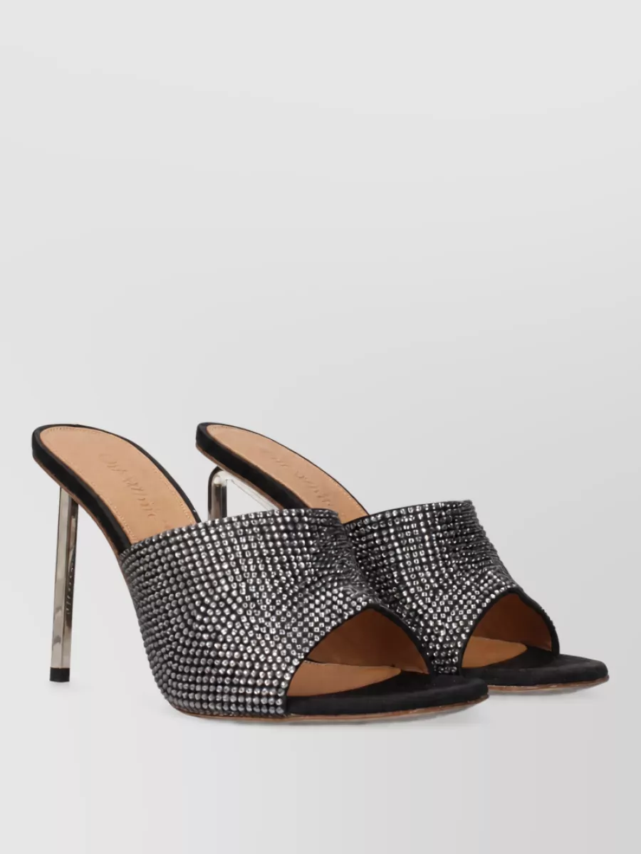 Off-White satin stiletto mules