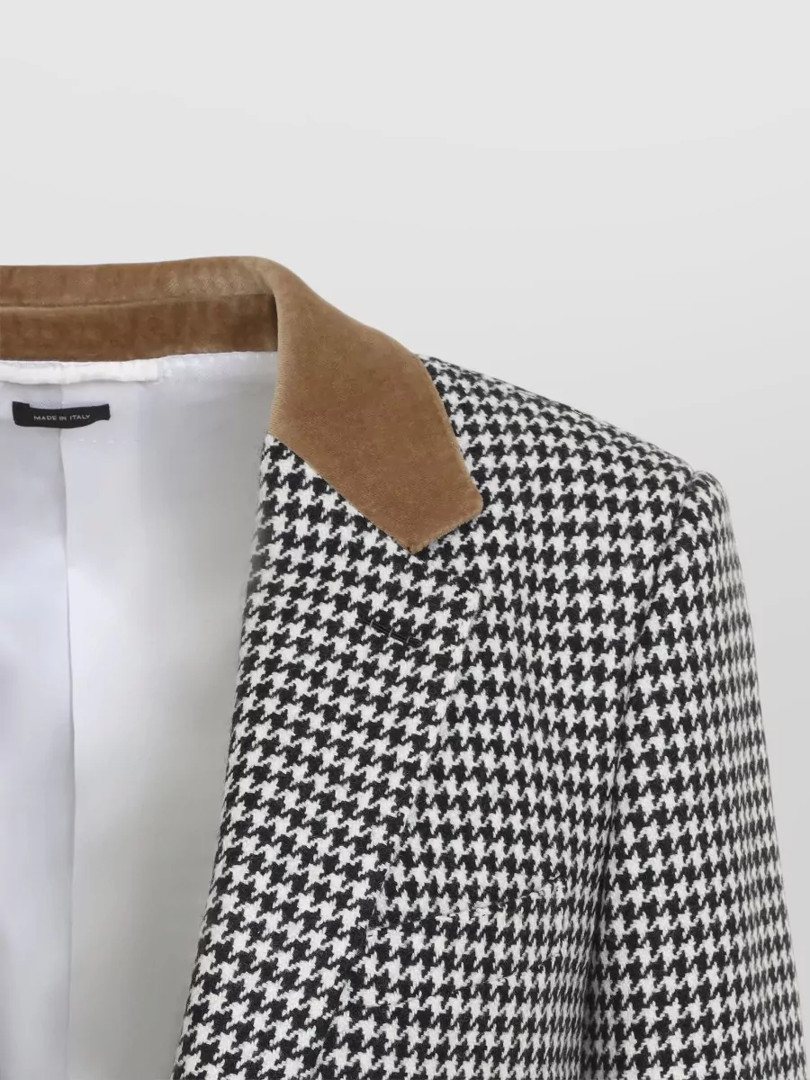 Tom Ford Cashmere Houndstooth Single Breasted Jacket