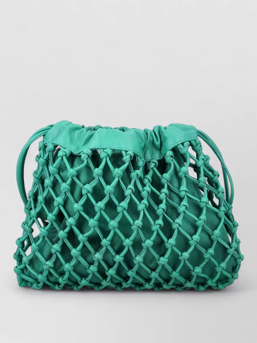 The Frankie Shop Leather Macrame Small Pouch