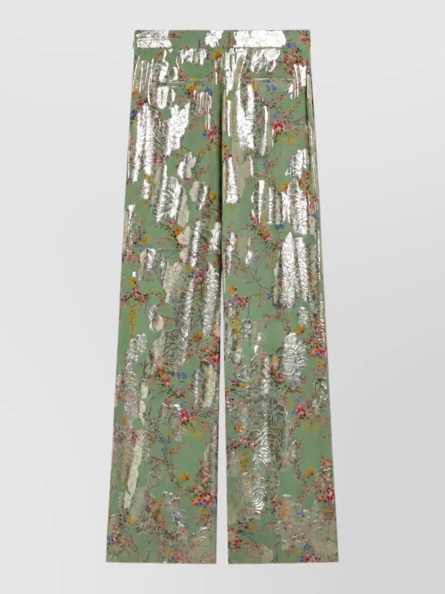 Valentino Garavani silk printed wide-leg trousers