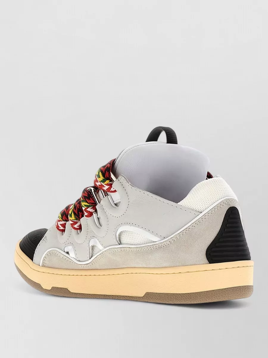 Lanvin Suede Curb Sneakers