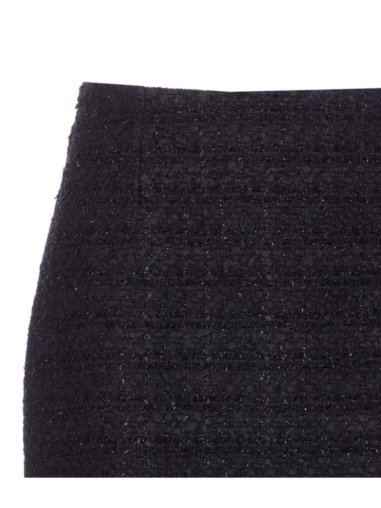Tagliatore High Waist Mini Skirt In Textured Fabric In Black