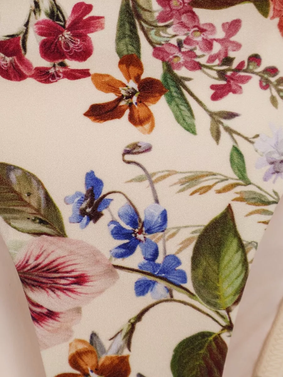 Zimmermann Floral Swimsuit High Cut Leg Adjustable Straps