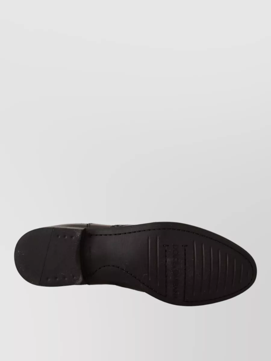 Dolce&Gabbana Leather Ankle Wingtip Oxford Boots