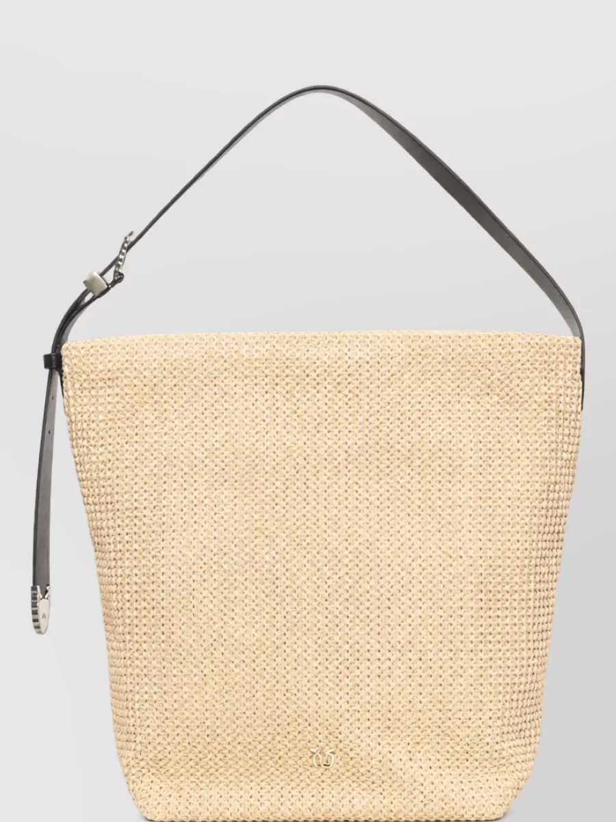 Pinko Leather Beach Bag