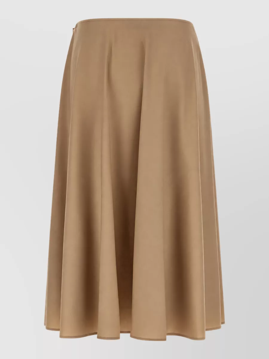 Moschino Virgin Wool Flared Midi Skirt