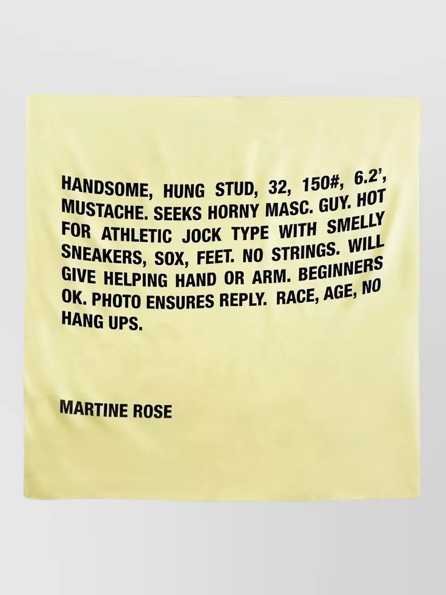 Martine Rose silk scarf