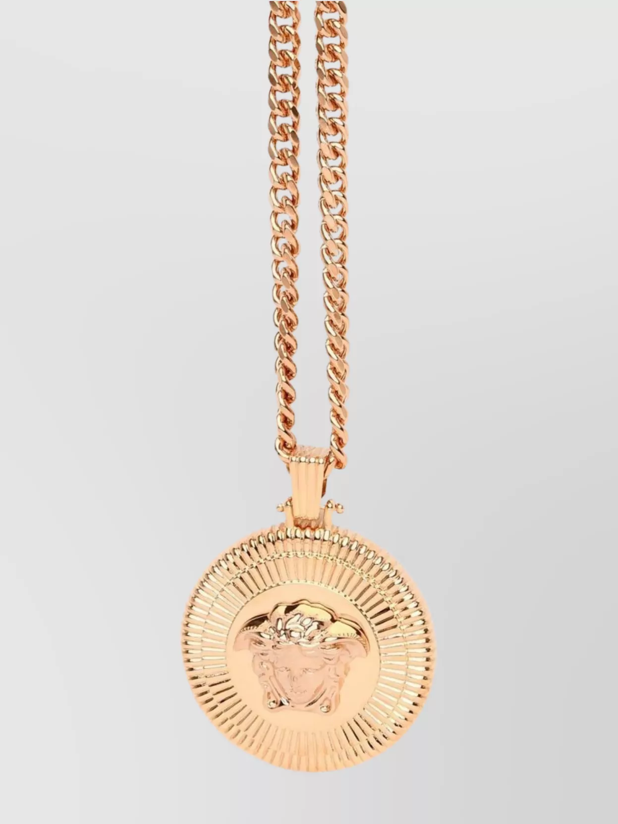 Shop Versace Large Medusa Pendant Chain Link Necklace