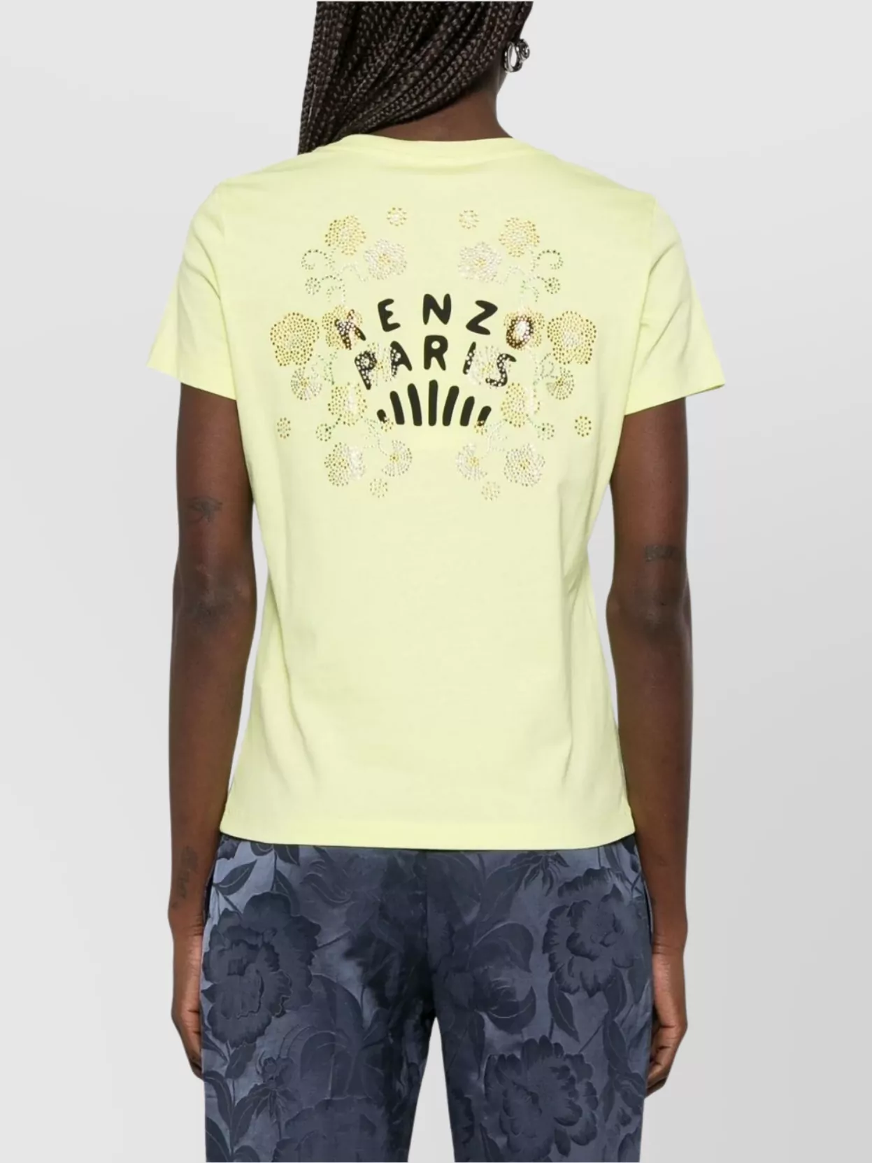 Kenzo Crew Neck Embellished Graphic Print Top