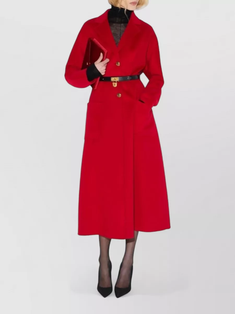 Elisabetta Franchi Wool Belted Coat