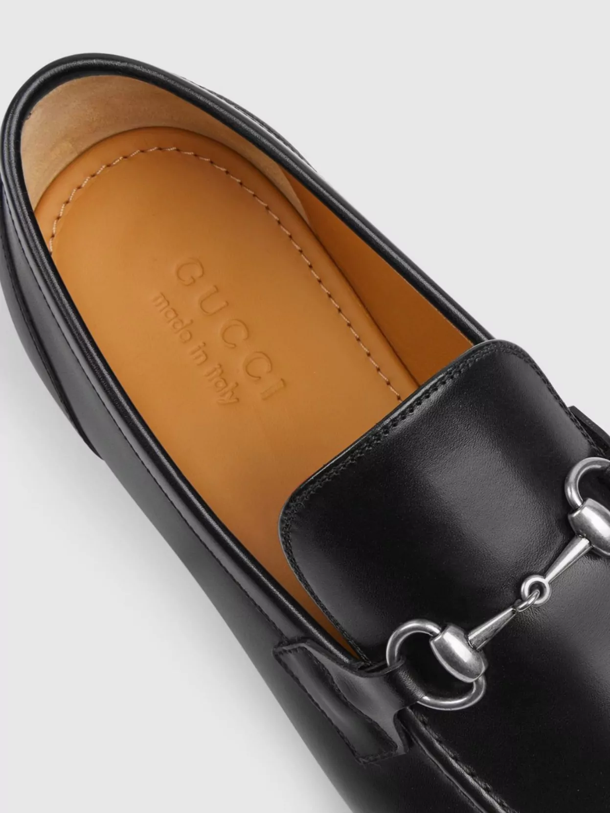 Gucci Leather Slip-On Loafers With Iconic Horsebit Detail