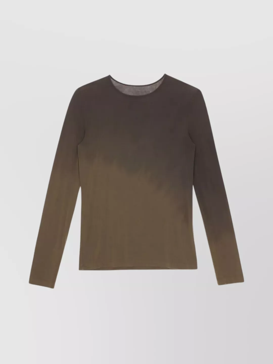 Uma Wang Lightweight Ombre Knit Top With Long Sleeves