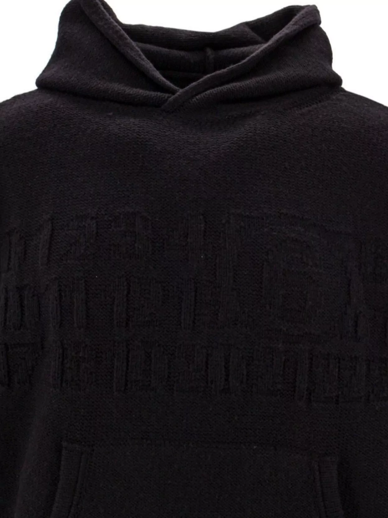 Mm6 Maison Margiela Wool Blend Hooded Sweatshirt With Embroidered Detail