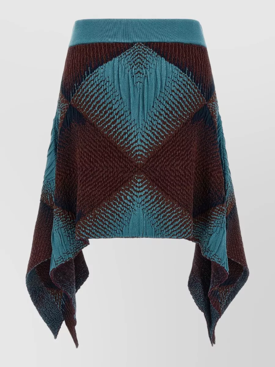 Kiko Kostadinov asymmetric jacquard knit skirt