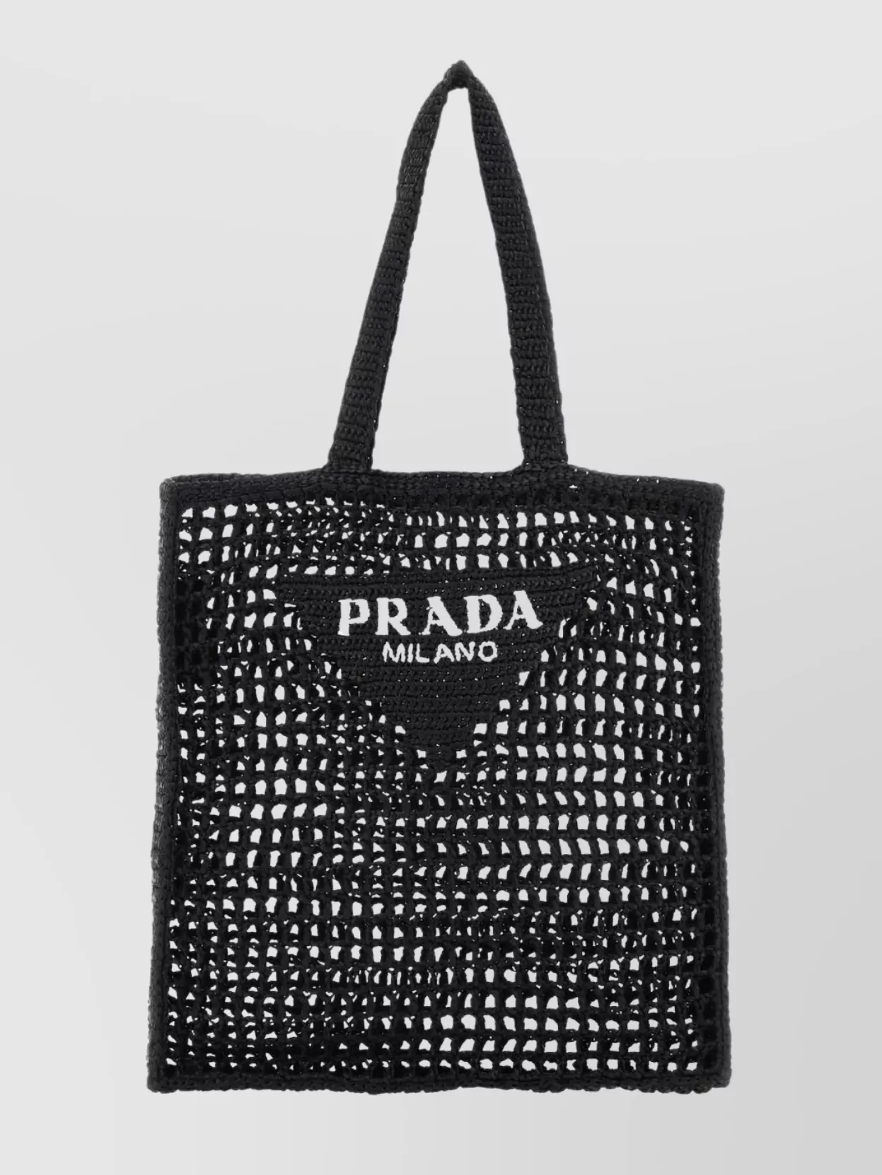 Shop Prada Woven Shopping Bag Two Handles