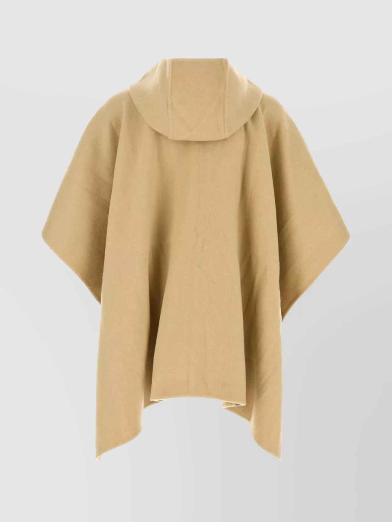 Burberry Cashmere Reversible Cape With Hood And Front Pockets