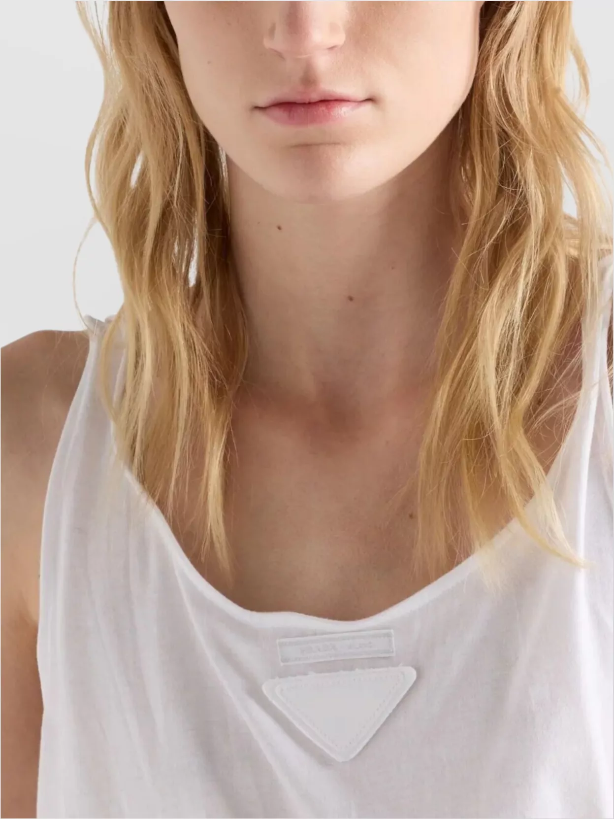 Prada Lightweight Sleeveless Scoop Neck Tank