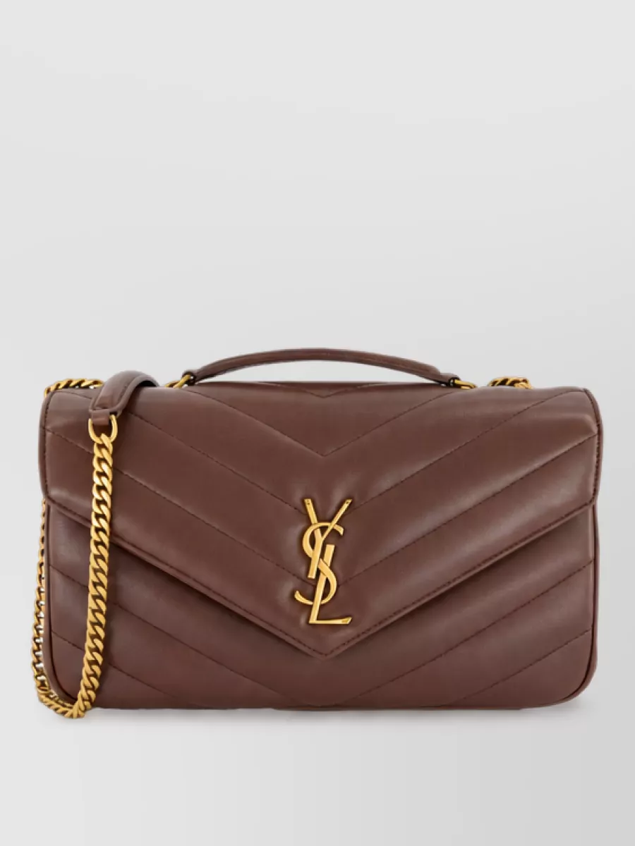Saint Laurent loulou medium leather clutch bag