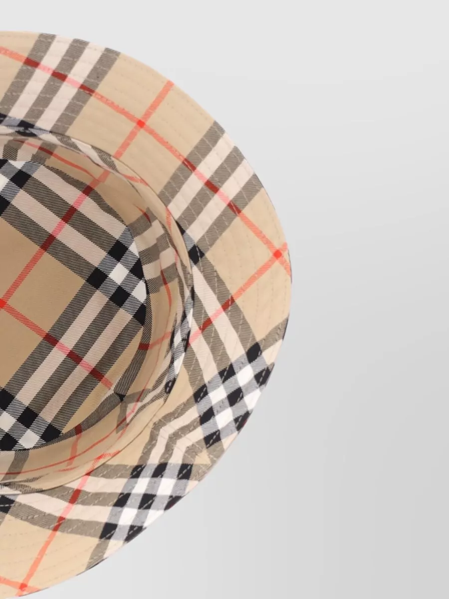 Burberry Checked Cotton Bucket Hat