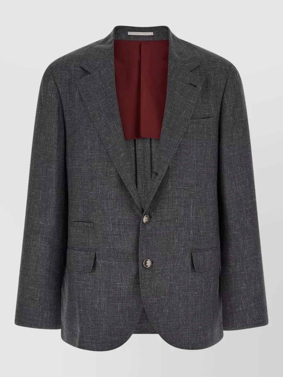 Brunello Cucinelli Silk blend deconstructed suit jacket