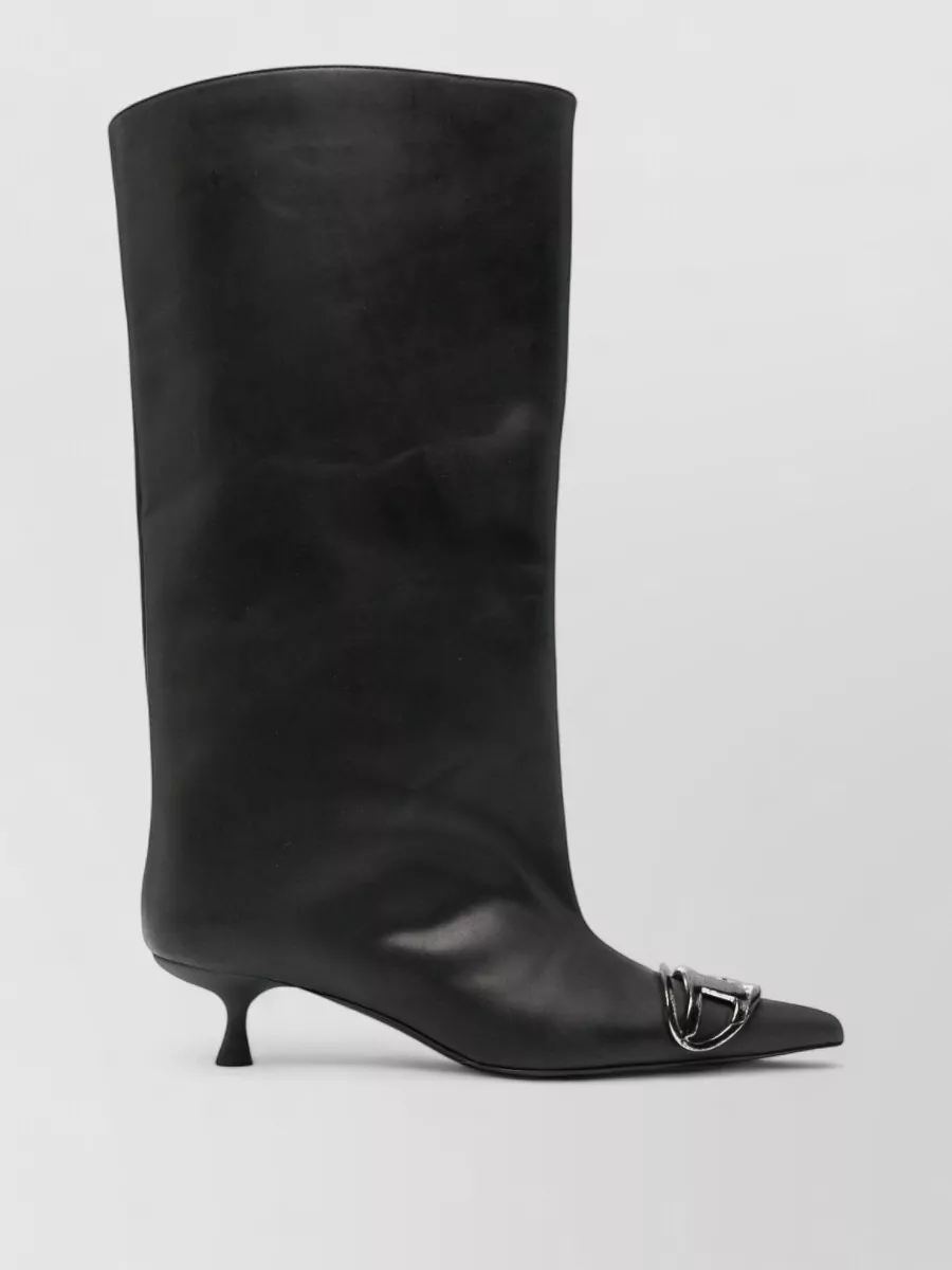 Diesel Leather Knee-High Boots