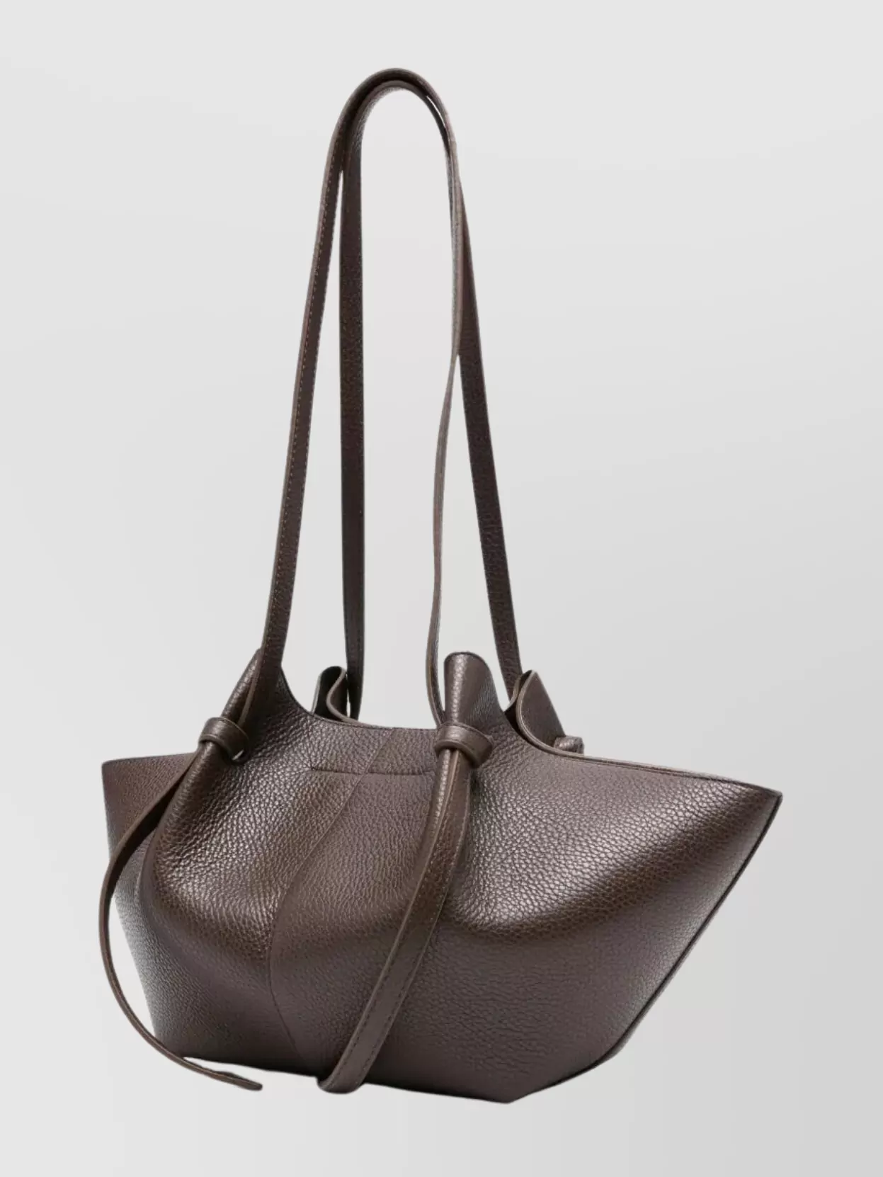 Yuzefi Knotted Strap Structured Leather Shoulder Bag
